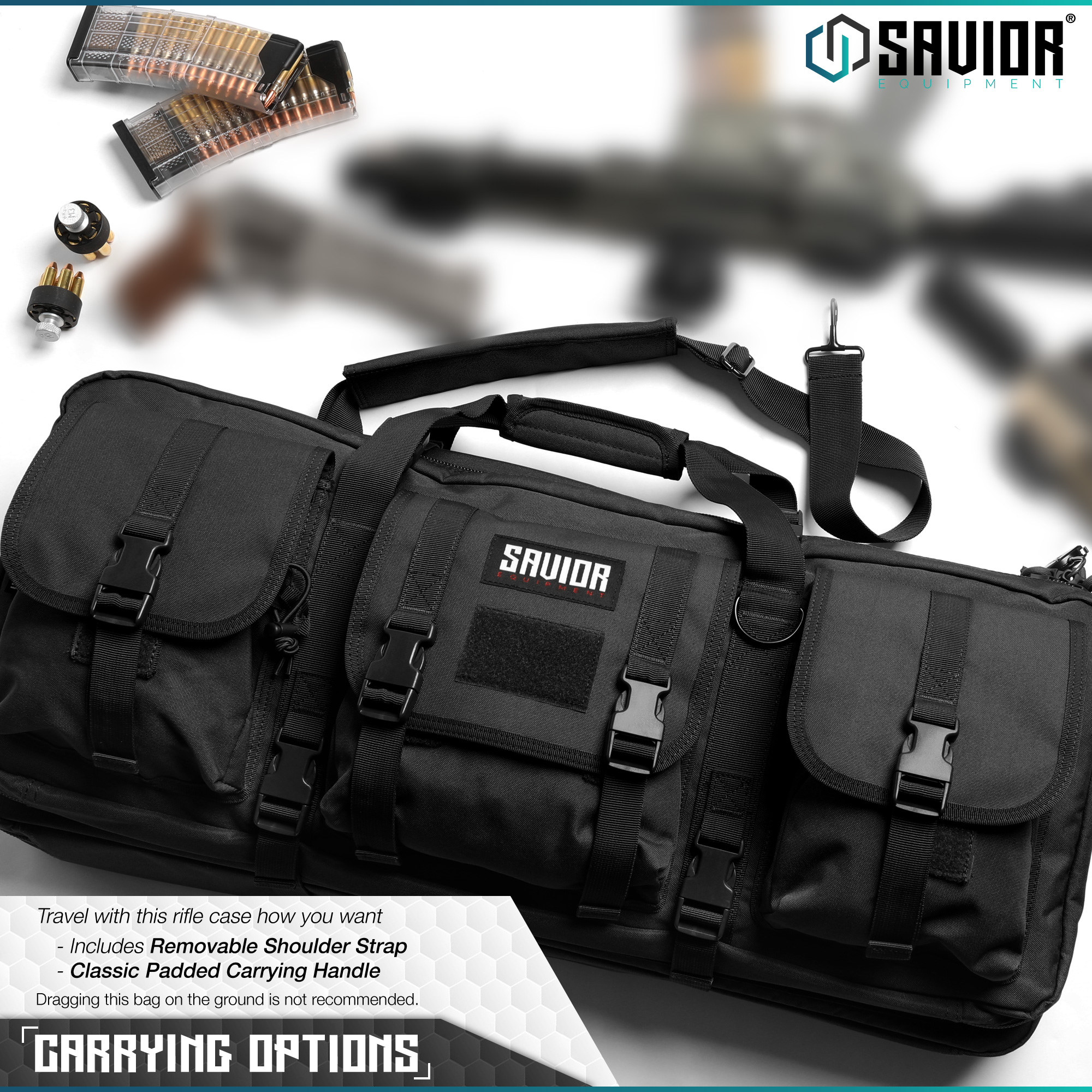 24" 28" 32" Savior Equipment Sub Shot Gun Pistol Soft Case Short Rifle Carry Bag - Picture 23 of 35