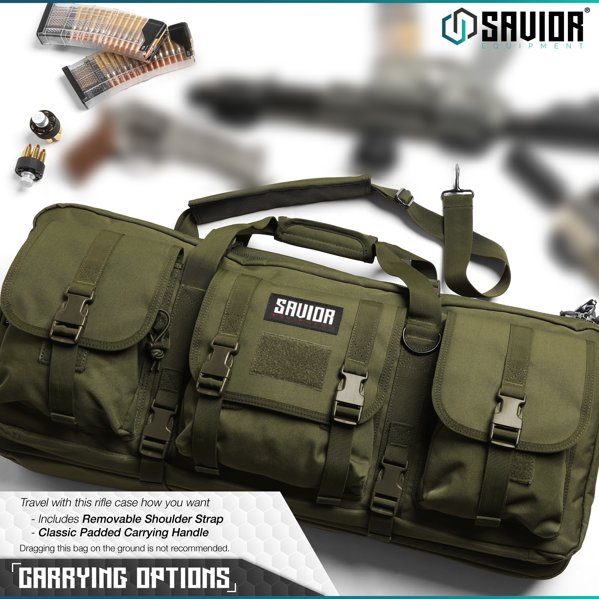 24" 28" 32" Savior Equipment Sub Shot Gun Pistol Soft Case Short Rifle Carry Bag - Picture 29 of 35
