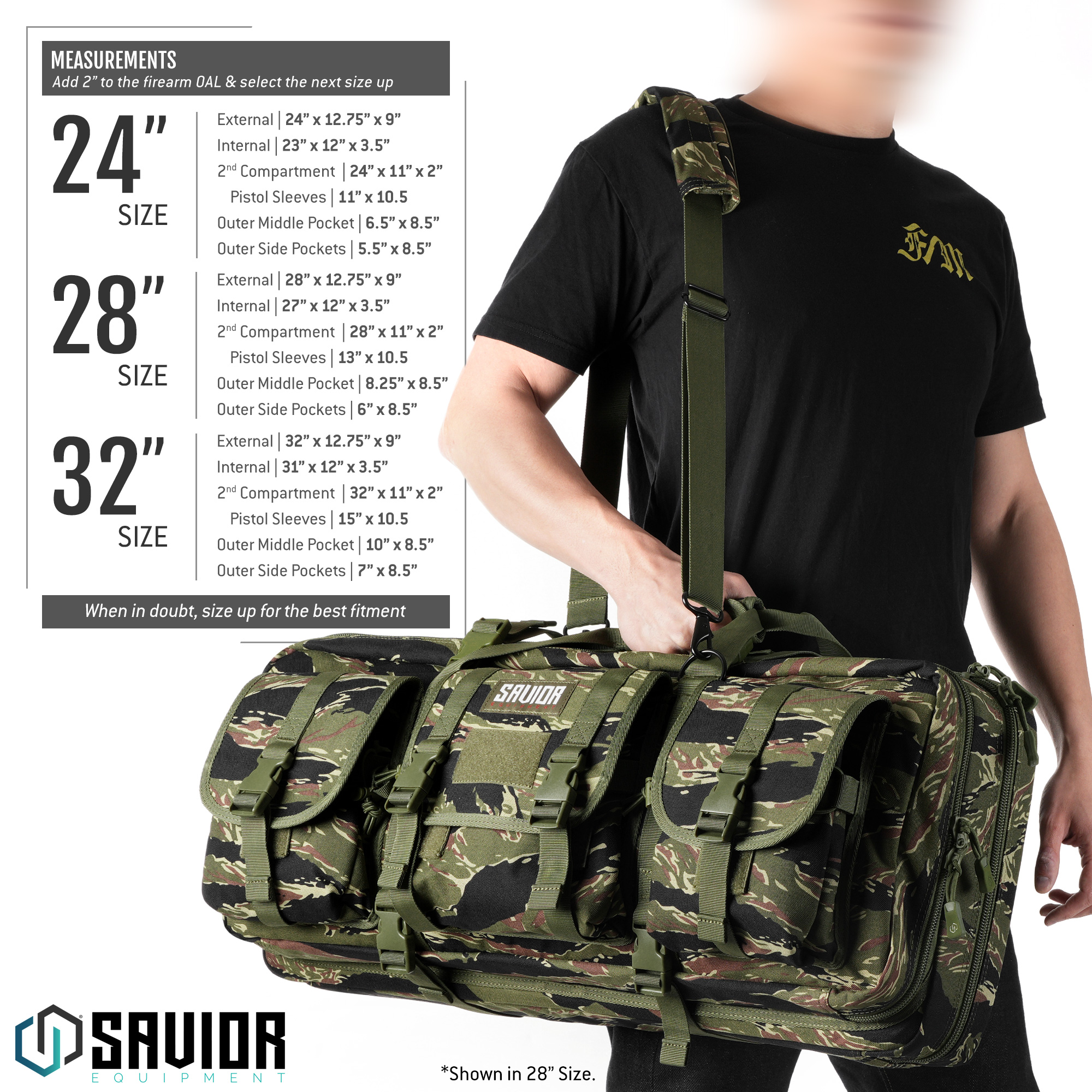 24" 28" 32" Savior Equipment Sub Shot Gun Pistol Soft Case Short Rifle Carry Bag - Picture 35 of 35