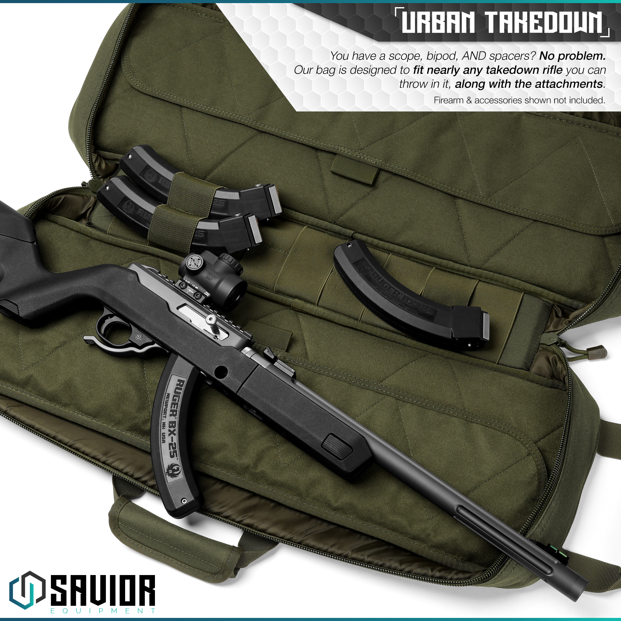 Savior Tactical Urban Takedown Bag Carbine Rifle Padded Shotgun Firearm ...