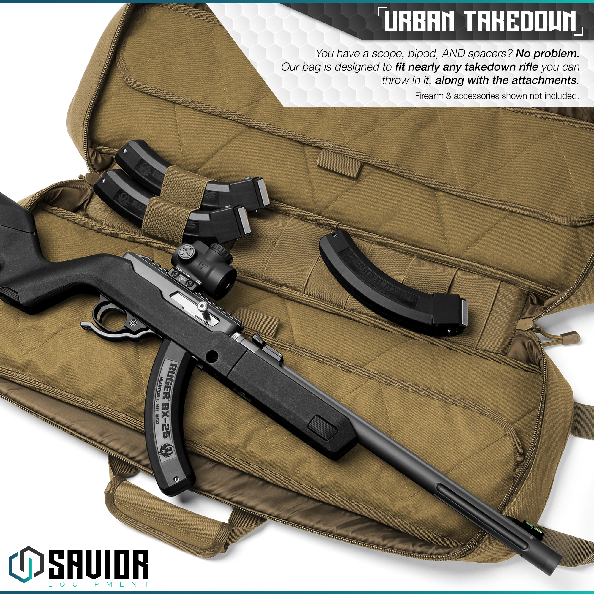Savior Tactical Urban Takedown Bag Carbine Rifle Padded Shotgun Firearm ...