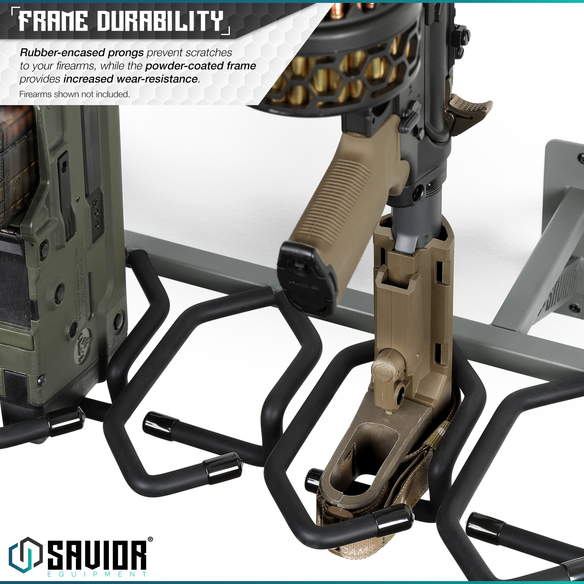 [SAVIOR]6 Gun Rifle Rack Vertical Carbine Hanger Shotgun Hook Wall ...