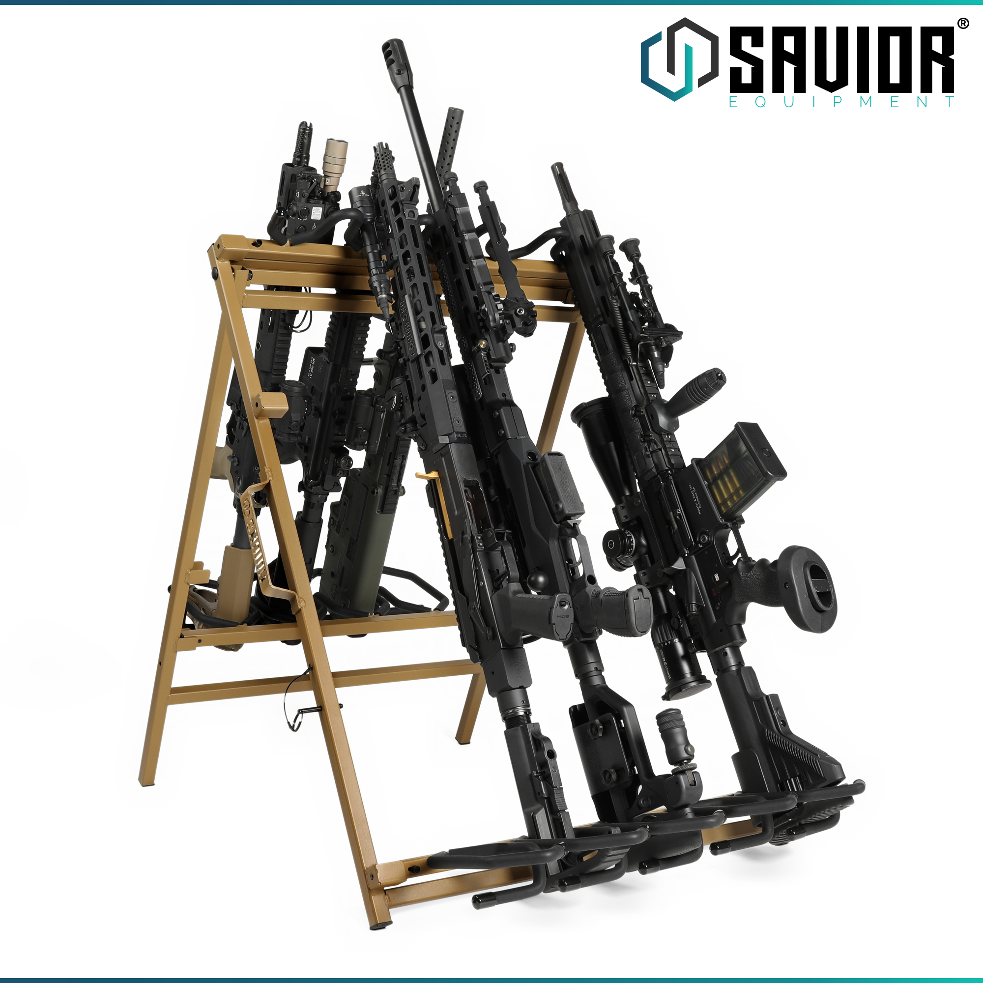 Savior Hold 9 SBR/RIFLE Rack Foldable Gun Firearm Display Portable ...