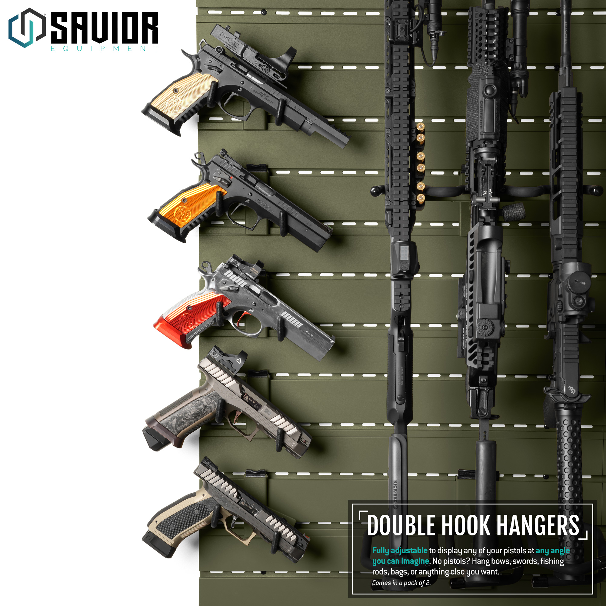 [SAVIOR] Wall Rack System Pistol Handgun Revolver Holder Rack ...