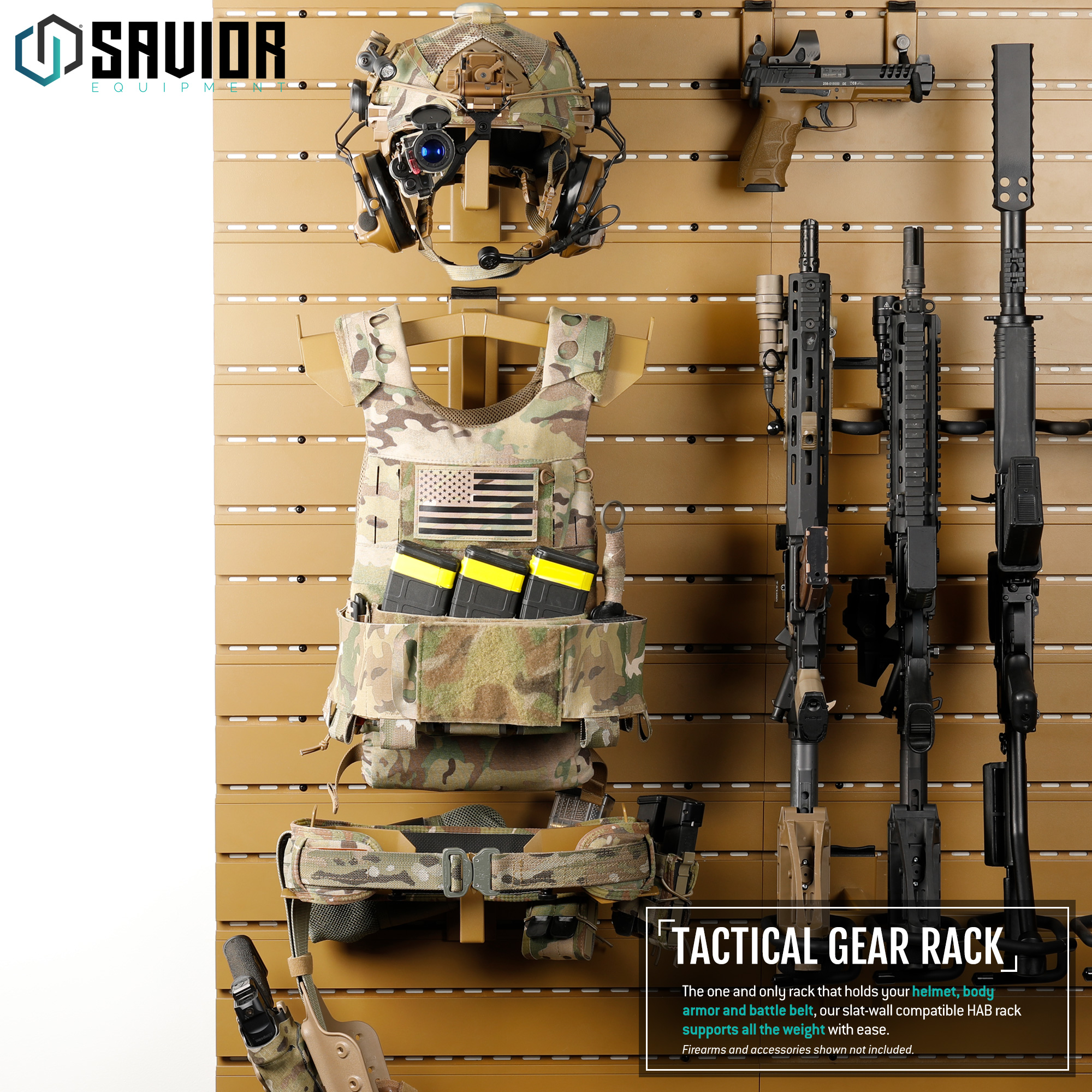[WALL RACK SYSTEM] Tactical HAB Helmet Vest Plate Carrier Belt Hanger ...
