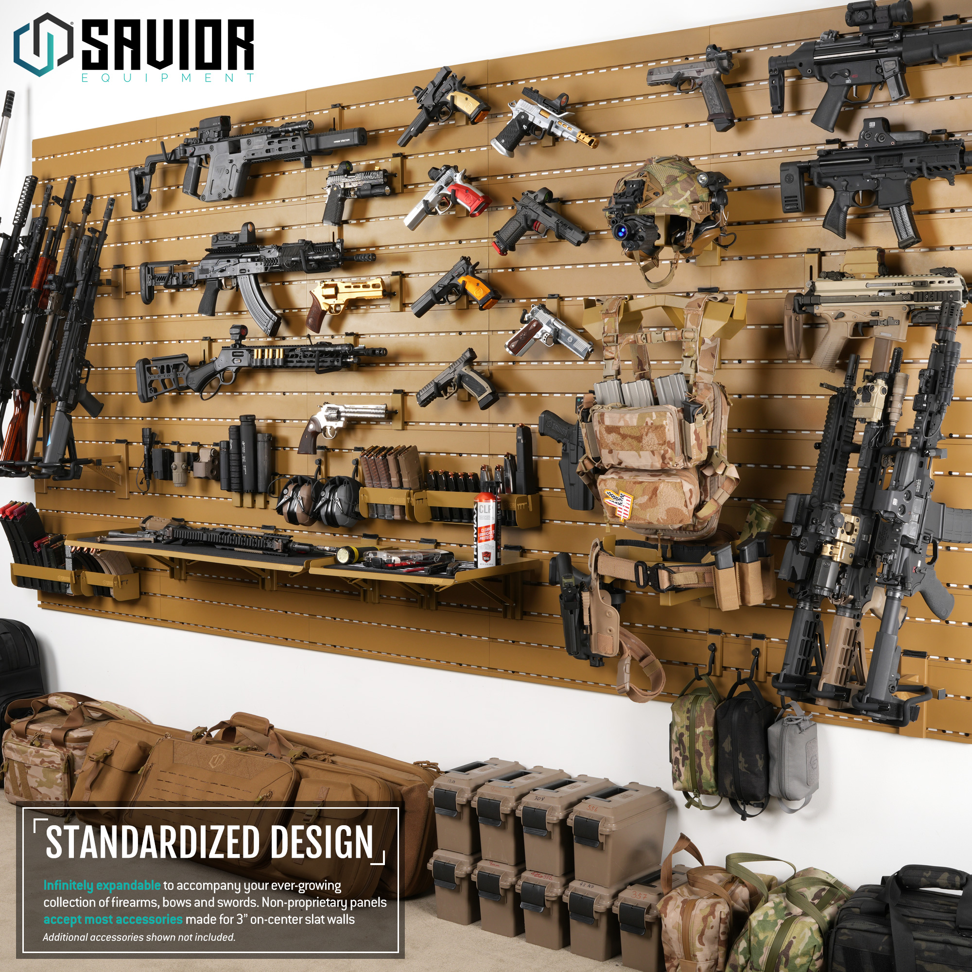 [SAVIOR] Wall Rack System Pistol Handgun Holster Quick-Connect Mount Gun Hook