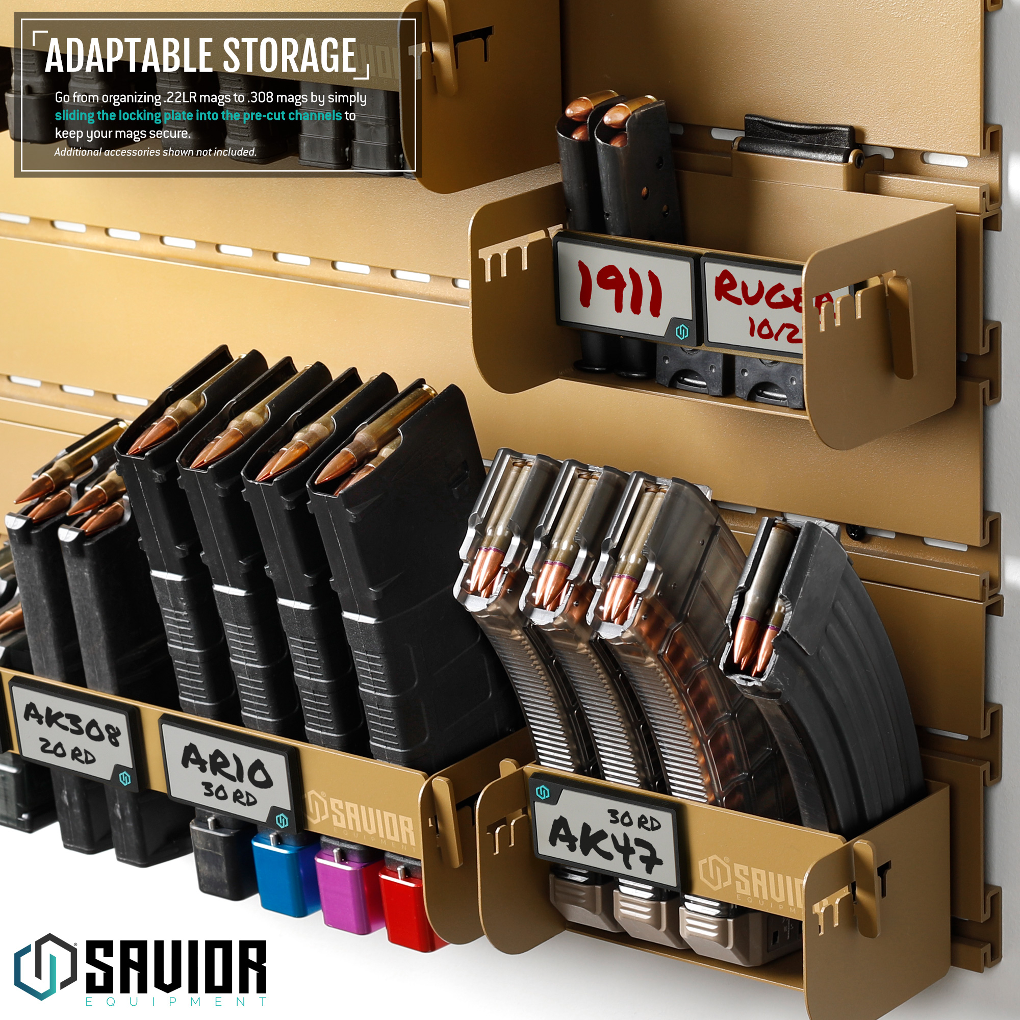 [SAVIOR] Wall Rack System Pistol/Rifle Gun Magazine Rack Mount Hook ...