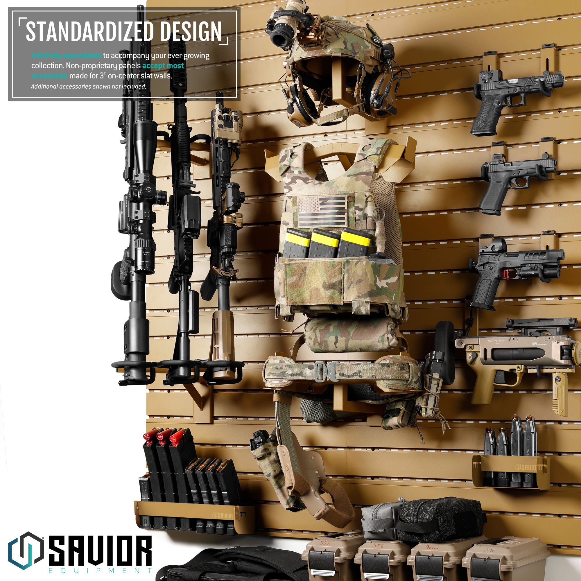 [SAVIOR] Wall Rack System Pistol/Rifle Gun Magazine Rack Mount Hook ...