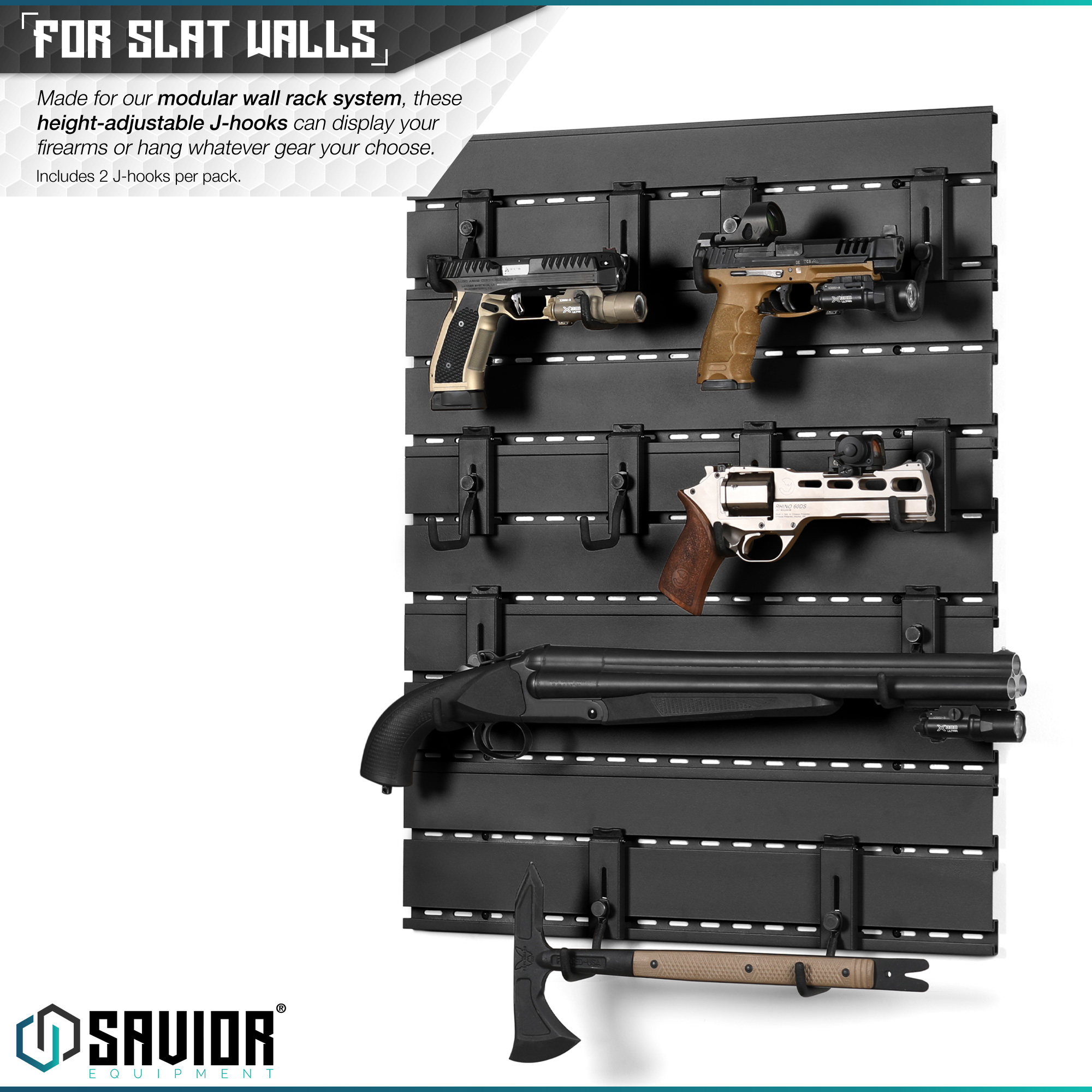 [Height Adjustable] Savior Wall Rack Single Pistol Handgun Revolver J ...