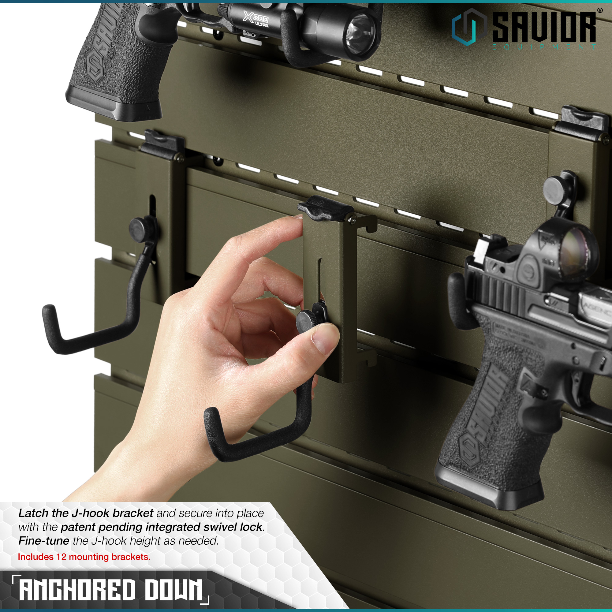 Slat Wall Rack System Mount Rifle Carbine Shotgun Pistol Firearm ...