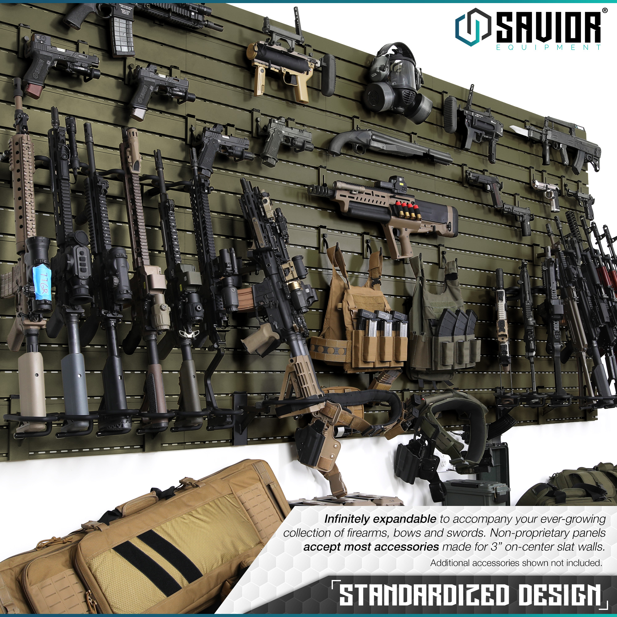 Slat Wall Rack System Mount Rifle Carbine Shotgun Pistol Firearm ...