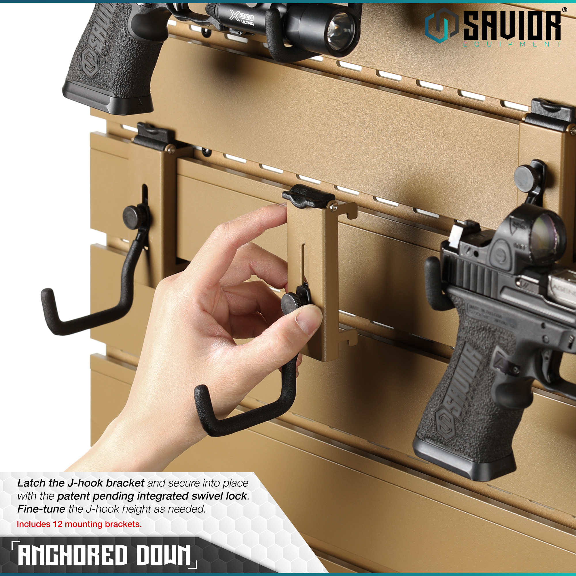 Slat Wall Rack System Mount Rifle Carbine Shotgun Pistol Firearm ...