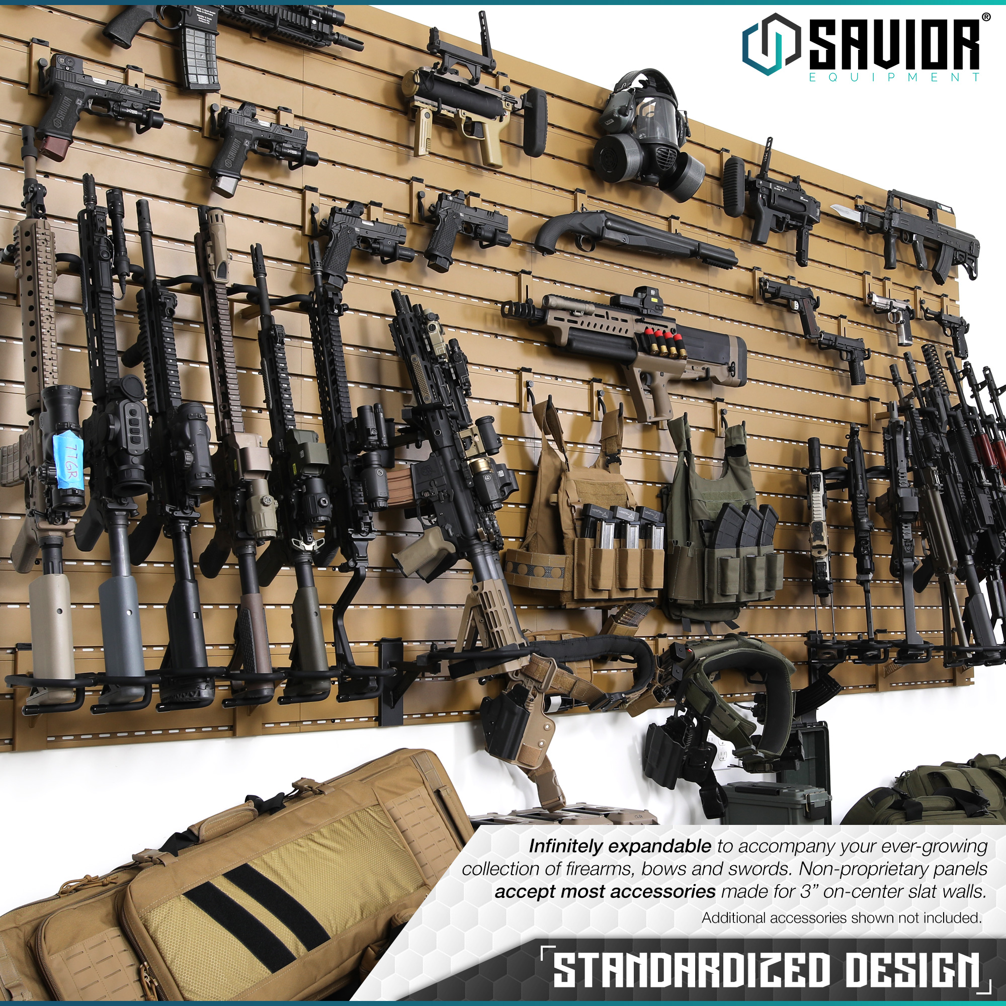 Slat Wall Rack System Mount Rifle Carbine Shotgun Pistol Firearm ...